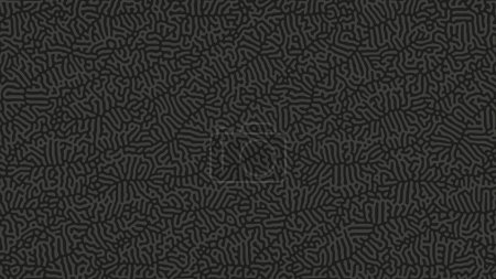 Ilustración de Turing Difusión Textura Patrón orgánico Vector Gris oscuro Fondo abstracto. Bioquímica Biotecnología Microbiología Química Ilustración Conceptual. Estructura compleja Abstracción psicodélica - Imagen libre de derechos