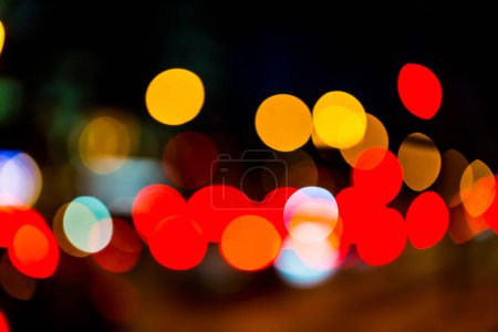 Photo for Photo of bokeh street trafic lights as background - Royalty Free Image