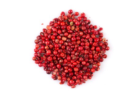 Photo for Red peppercorns seeds isolated on white background - Royalty Free Image
