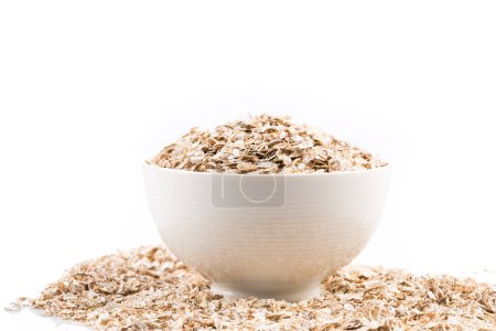 Photo for Healthy Homemade Oatmeal breakfast in a bowl close up - Royalty Free Image
