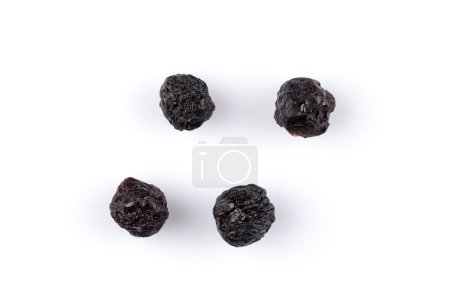 Photo for Dried blueberries fruit on a white background - Royalty Free Image