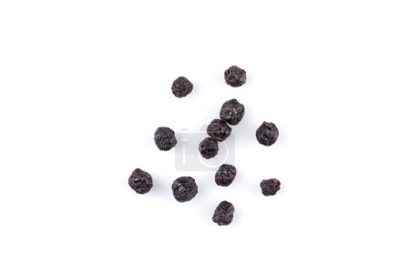 Photo for Dried blueberries fruit on a white background - Royalty Free Image