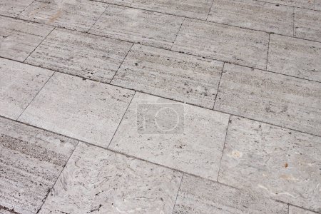 Foto de Placas de piedra en un lateral con costuras como textura de fondo - Imagen libre de derechos