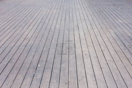 Photo for Aged gray old wooden terrace floor background - Royalty Free Image
