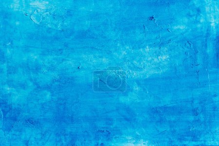 Foto de Abstracto azul fondo textura hormigón o yeso hecho a mano pared - Imagen libre de derechos