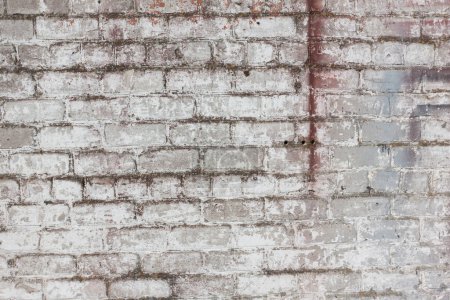 Photo for Grungy brick white dirty wall background texture - Royalty Free Image