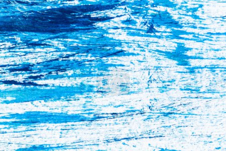 Foto de Bue paint texture background blue color on white paper. Brush stroke. Hand made - Imagen libre de derechos
