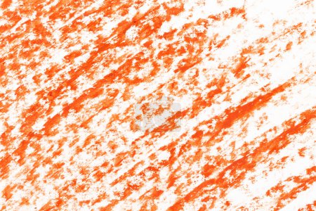Foto de Dibujo de cera dibujo a mano lápiz rojo naranja marrón textura de fondo - Imagen libre de derechos