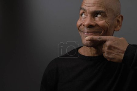 Photo for African american man pointing with finger - Royalty Free Image