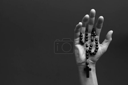 Photo for Rosary in hand religion conceptual photo - Royalty Free Image