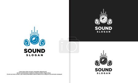 logo illustration vector graphic of speaker sound.