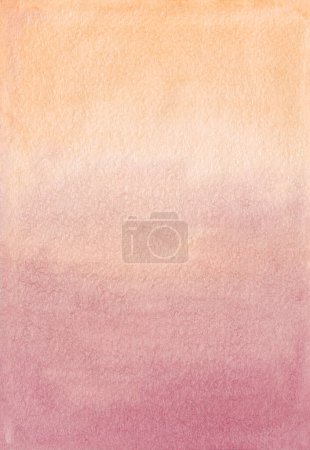 Photo for Abstract watercolor texture hand drawn illustration orange red gradient autumn concept - Royalty Free Image