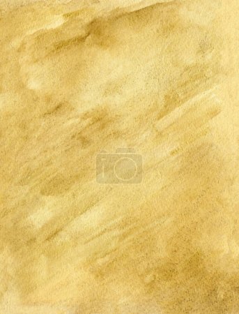 Photo for Yellow brown siena ochre earthy tone. Abstract watercolor hand drawn background. Natural color grunge texture - Royalty Free Image