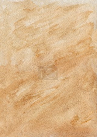 Photo for Sepia brown siena ochre earthy tone. Abstract watercolor hand drawn background. Natural color grunge texture - Royalty Free Image