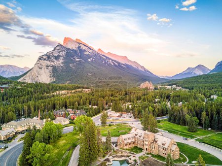 Cityscape of Banff in canadian Rocky Mountains, Alberta, Canada, North America