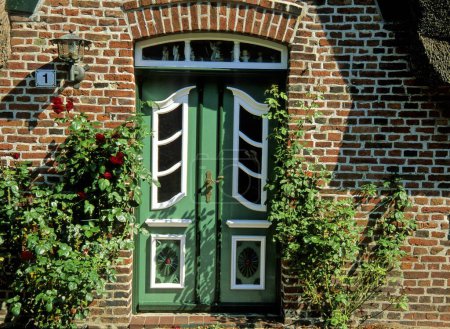 Wooden door green, Keitum, Sylt