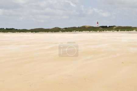 Kniepsand sand bank and lighthouse, Amrum, North Frisia