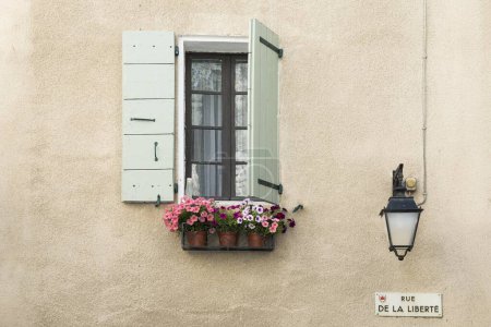 Facade with a window, France, Europe