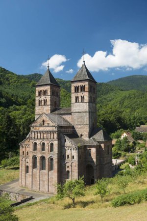 Murbach monastery at Guebwiller, Alsace, Vosges, France, Europe