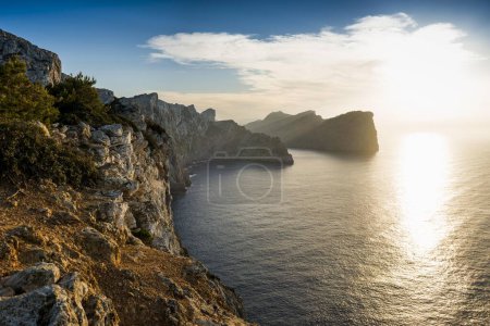 Sunset, Cap Formentor, Port de Pollena, Serra de Tramuntana, Majorca, Balearic Islands, Spain, Europe 