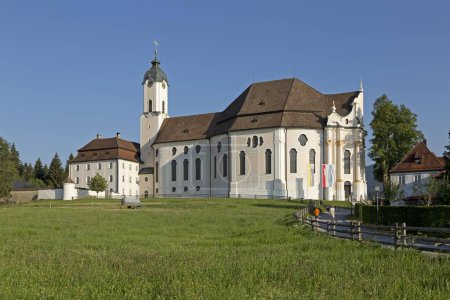 Pilgrimage Church of Wies near Steingaden, Allgu, Bavaria, Germany, Europe 