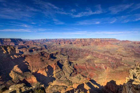 Schluchtenlandschaft, Schlucht des Grand Canyon, erodierte Felslandschaft, Südrand