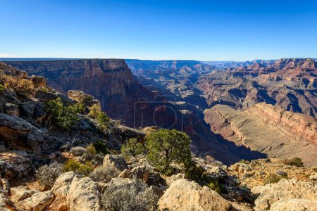 Schluchtenlandschaft, Schlucht des Grand Canyon, erodierte Felslandschaft