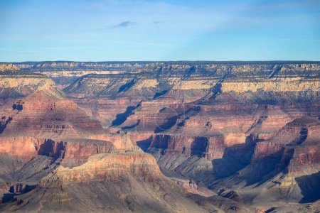 Schluchtenlandschaft, Schlucht des Grand Canyon, erodierte Felslandschaft, Blick vom Moran Point, Südrand, Grand Canyon Nationalpark