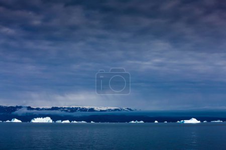 Icebergs in the Arctic Sea, Scoresbysund, East Greenland, Greenland, North America