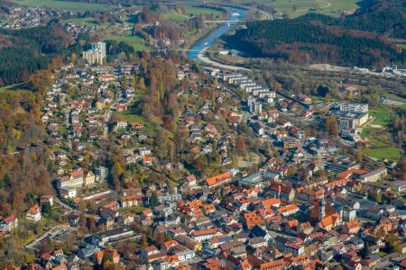 View from Immenstaedter Horn on Immenstadt, Illertal, Allgaeu, Bavaria, Germany, Europe