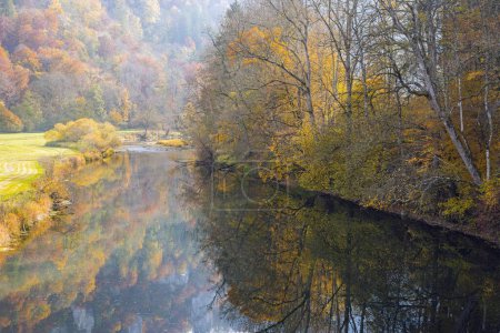 Upper Danube Nature Park in autumn, Swabian Jura, Baden-Wuerttemberg, Germany, Europe