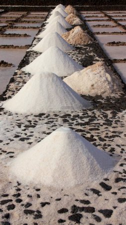 Producción de sal, Salinas de Janubio, Lanzarote, Islas Canarias, España, Islas Canarias, Europa