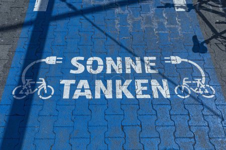 Charging station for e-bikes, Bavaria, Germany, Europe 