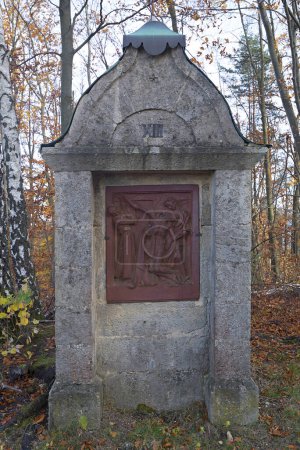 Relief des Bildhauers Georg Kemper, 1880-1948, Klage Jesu Christi, Kreuzweg XIII, Mittelehrenbach, Oberfranken, Bayern, Deutschland, Europa