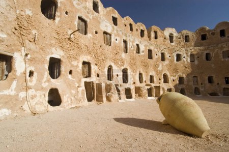 Storage castle with ghorfas, Qasr el Hajj, Nafusah mountains