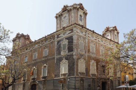 Historic rococo-style city palace, Palau del Marqus de Dosaiges, Ciutat Vella, Old Town, Valencia, Spain, Europe 