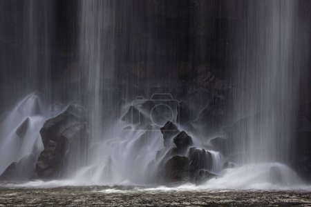 Waterfall Llanos de Corts, detail view, long exposure, Bagaces, Guanacaste province, Costa Rica, Central America 