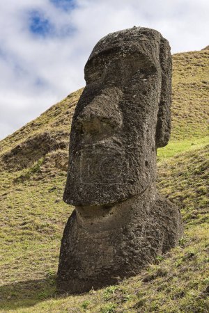 Moais en Rano Raraku, Parque Nacional Rapa Nui, Isla de Pascua, Isla Rapa Nui, Isla de Pascua, Chile, América del Sur