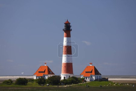 Westerheversand Lighthouse, Schleswig-Holstein Wadden Sea National Park, Westerhever, Eiderstedt Peninsula, North Frisia, Schleswig-Holstein, Germany, Europe