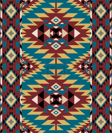Téléchargez les photos : Aztec navajo motif sans couture vecteur motif traditionnel - en image libre de droit