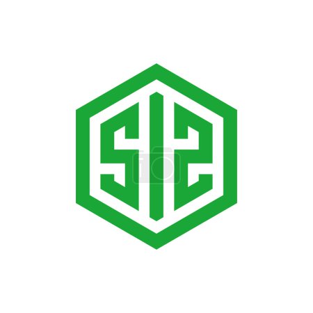 Creative letter SIS logo design, hexagon logo design
