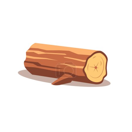 Image en bois rond, illustration des coupes de bois - Vecteur