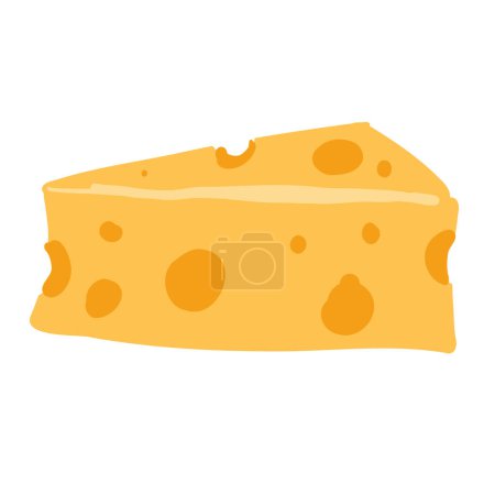 Käse-Cartoon-Ikone Vektor-Illustration, flacher Cartoon-Stil, isoliert auf weißem Hintergrund