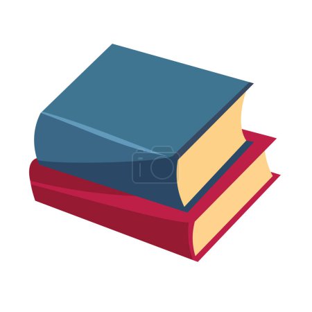 Stapel von Büchern Vektor Illustration, zwei dicke Buch-Symbol, Enzyklopädie oder Wörterbuch Cliparts