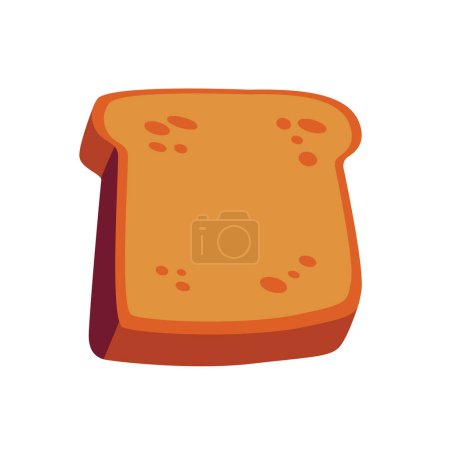 Brown white breads vector image, chocolate flavored white bread, flat design illustration, isolated on white background