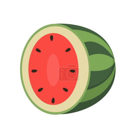 illustration clip art pastèque, art vectoriel tranche de pastèque, buah semangka merah clipart image