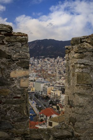 Blick von der Stadt Kavala, Griechenland