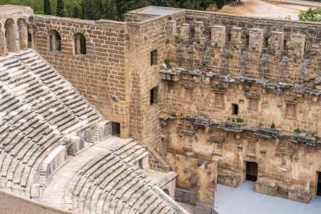 Foto de Anfiteatro romano de Aspendos, Belkiz - Antalya, Turquía - Imagen libre de derechos