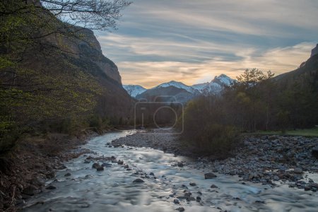 Photo for Hiking trail Azaras River in Ordesa National Park, Pyrenees, Huesca, Aragon, Spain. - Royalty Free Image