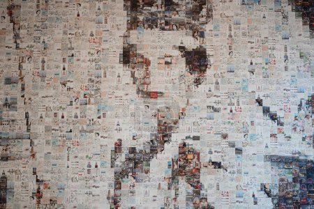 Photo for Mosaic of Queen Elizabeth in a wall in London - Royalty Free Image